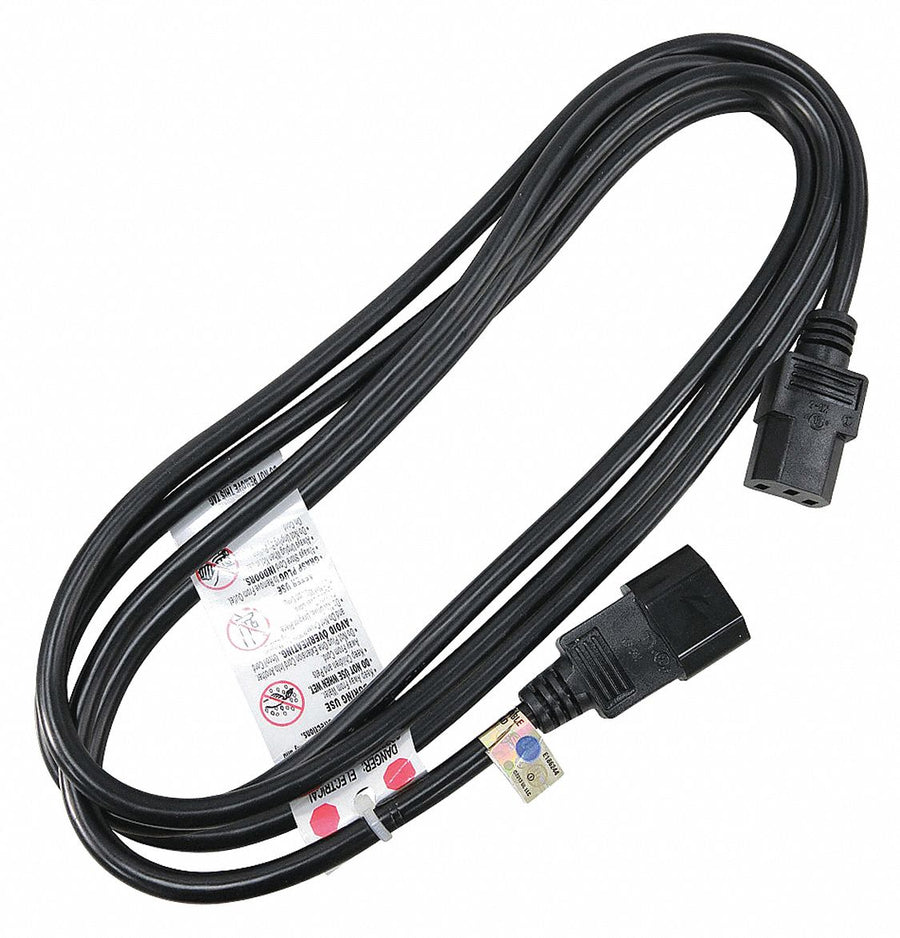 Pwr Cord IEC C14 SJT 10 ft Blk 10A 18/3