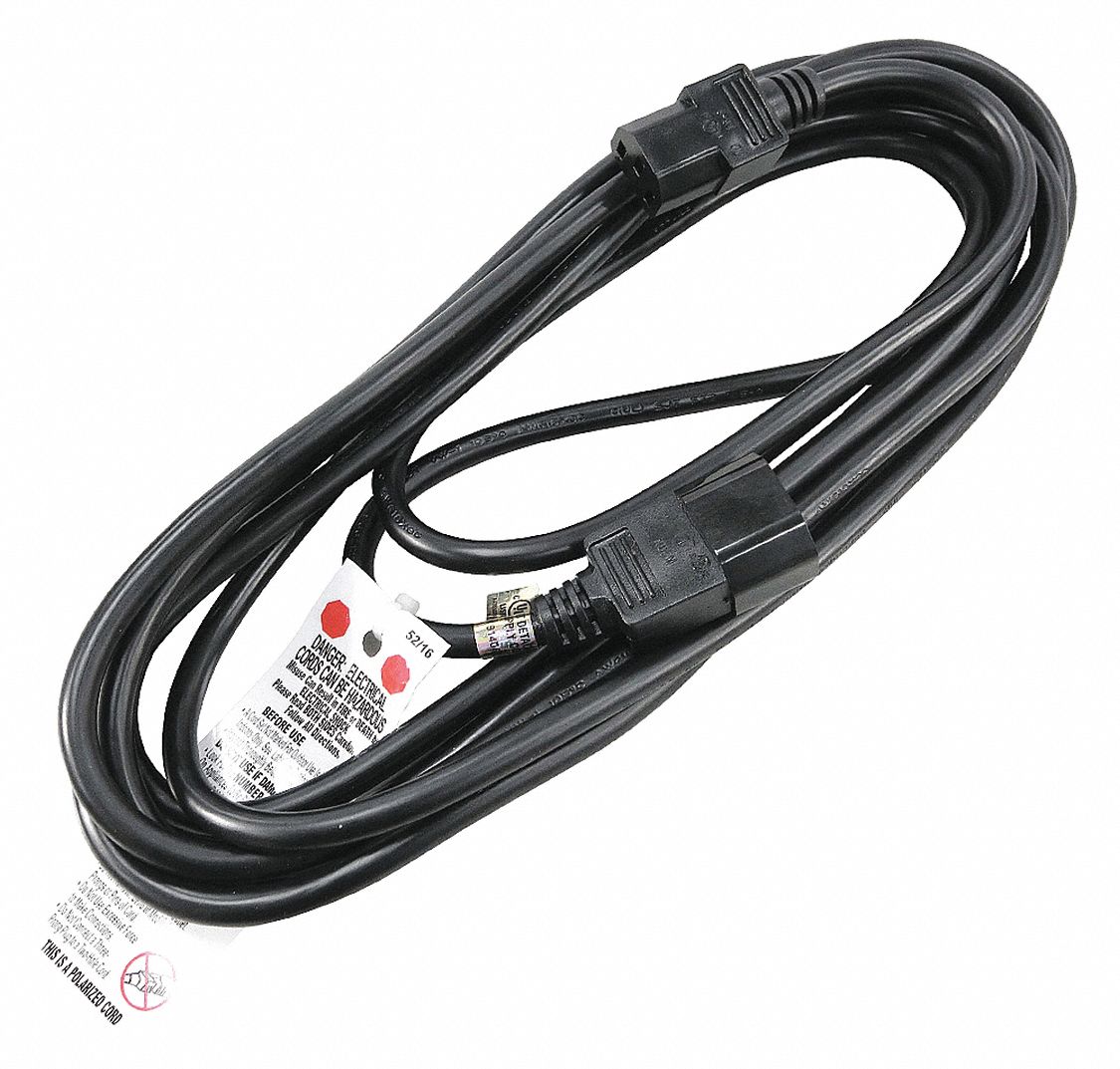 Pwr Cord IEC C14 SJT 15 ft Blk 10A 18/3