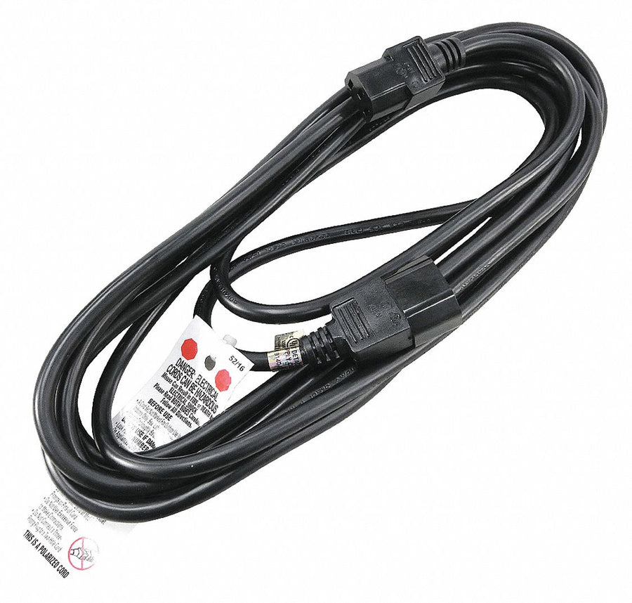 Pwr Cord IEC C14 SJT 15 ft Blk 10A 18/3