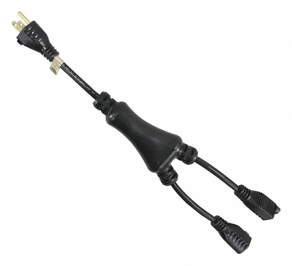 Splitter Powr Cord 5-15P SJT 1.2 ft 15A
