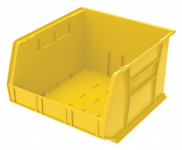 F8693 Hang and Stack Bin Yellow Plastic 11 in
