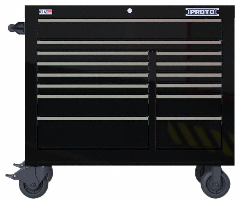 Rolling Tool Cabinet Black Heavy Duty