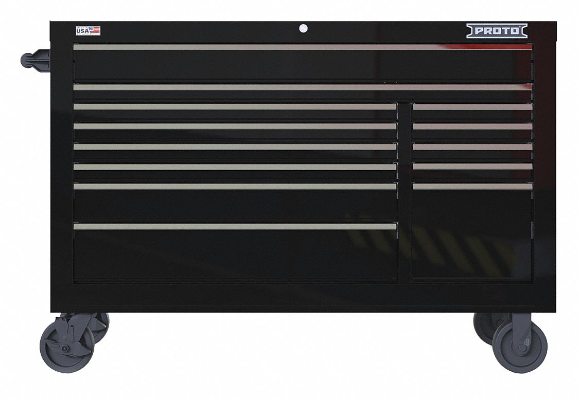 Rolling Tool Cabinet Black Heavy Duty