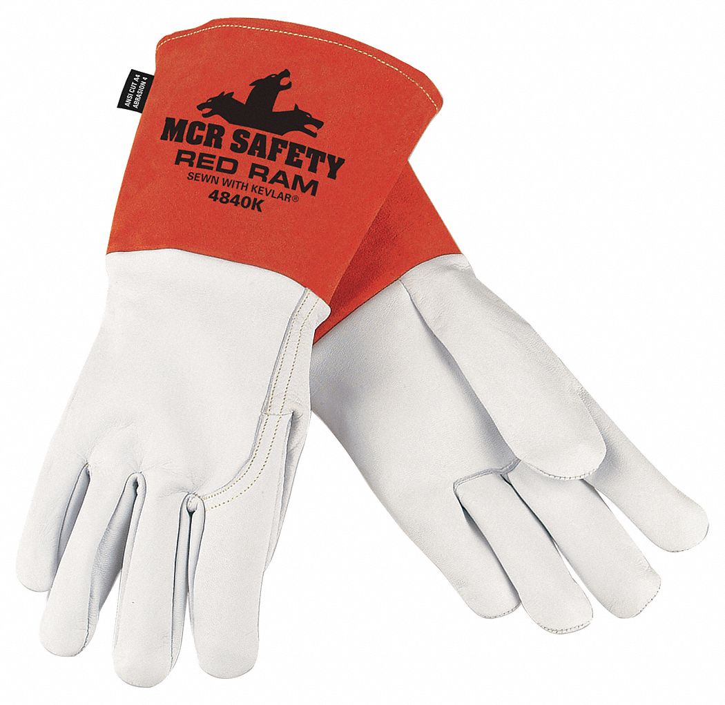 Welding Leather Glove Brown/White M PK12