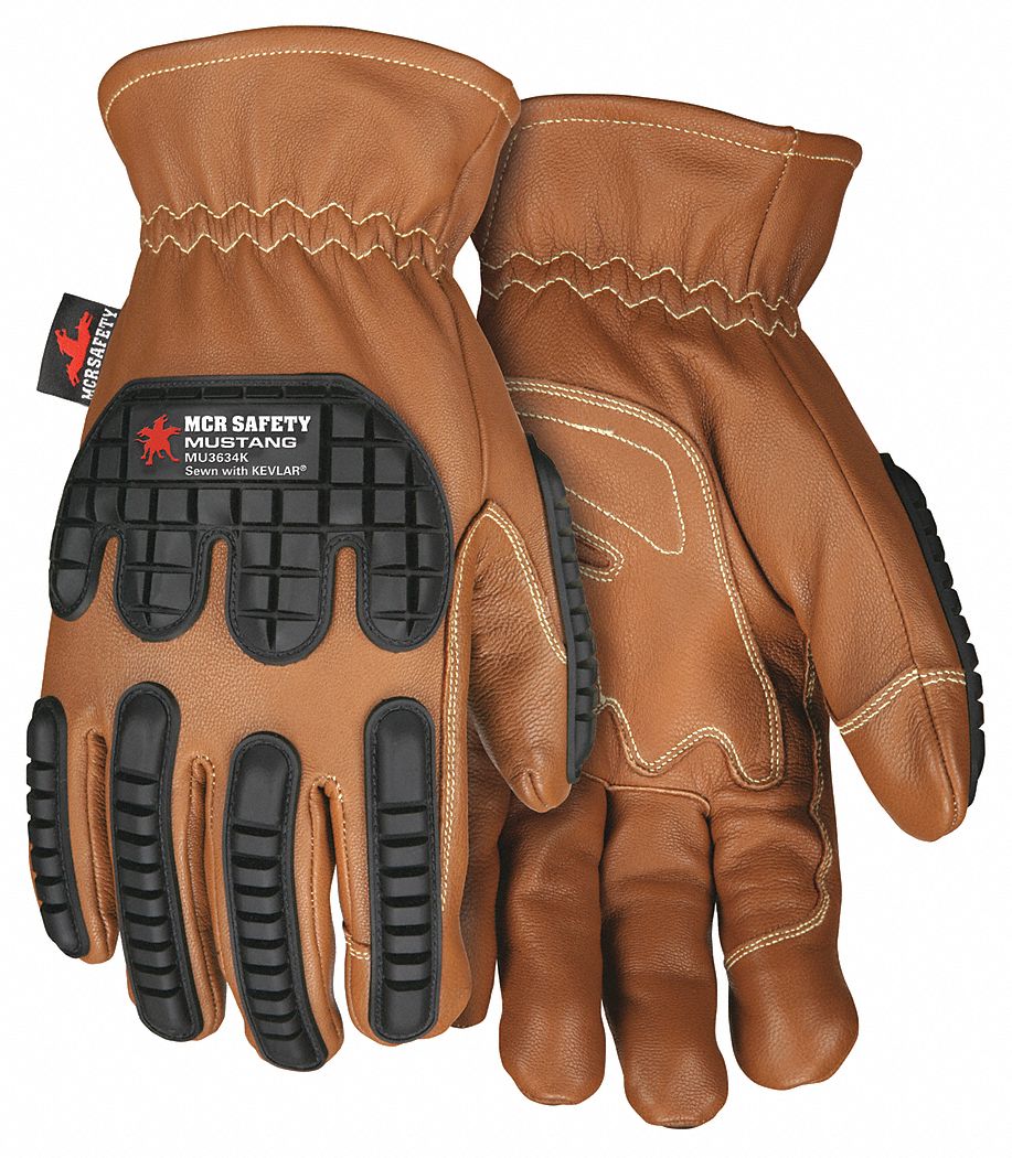 Leather Gloves Brown L PR