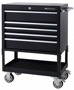 Utility Cart Black 5-Drawer