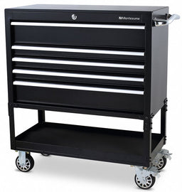 Utility Cart Black 5-Drawer