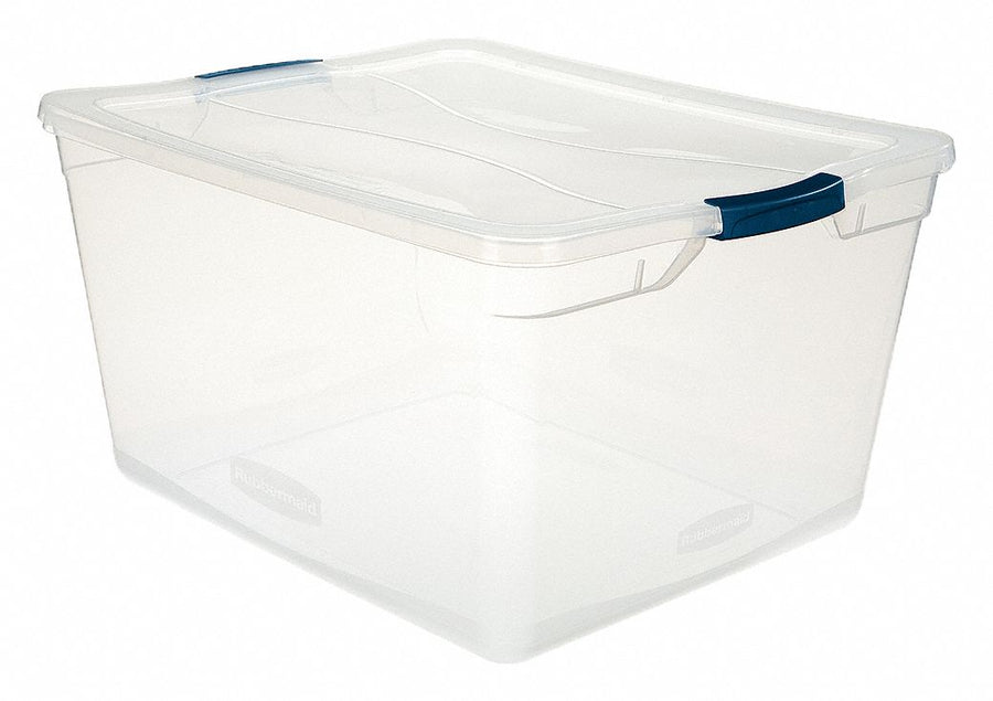 Storage Tote Clear Solid Polypropylene