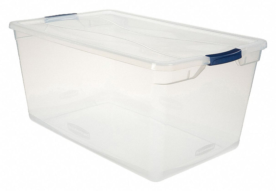 Storage Tote Clear Solid Polypropylene