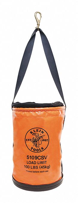 Bucket Bag Canvas Straight Wall Orange