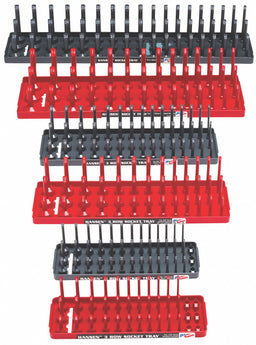 SocketTray Gray Red Plastic 41/4in 1PK