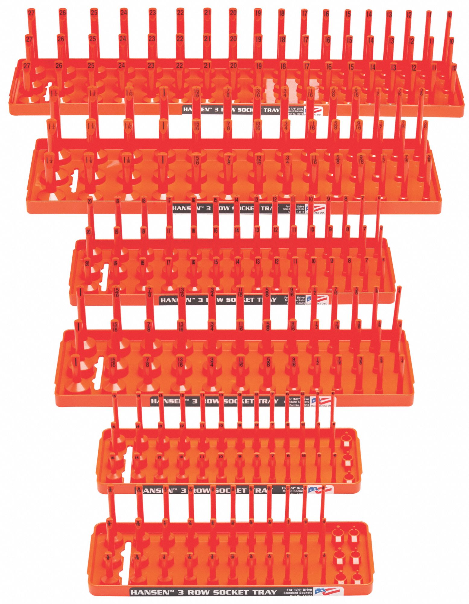 SocketTray Orange Plastic 41/4in 1PK