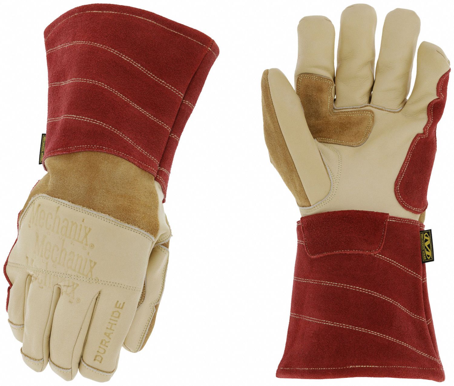 Welding Gloves Tan/Red 8 PR