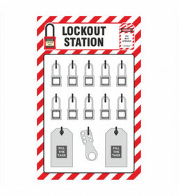 Lockout Tagout Shadow Board 15 W