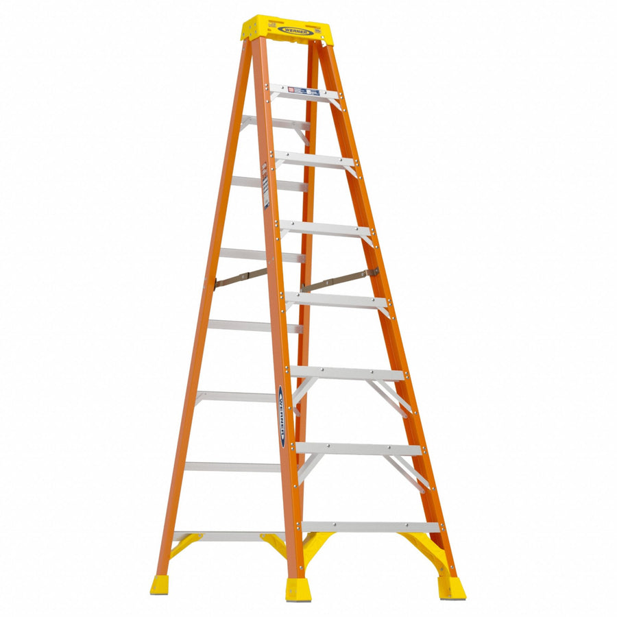 Stepladder Fiberglass 8 ft H 300 lb Cap