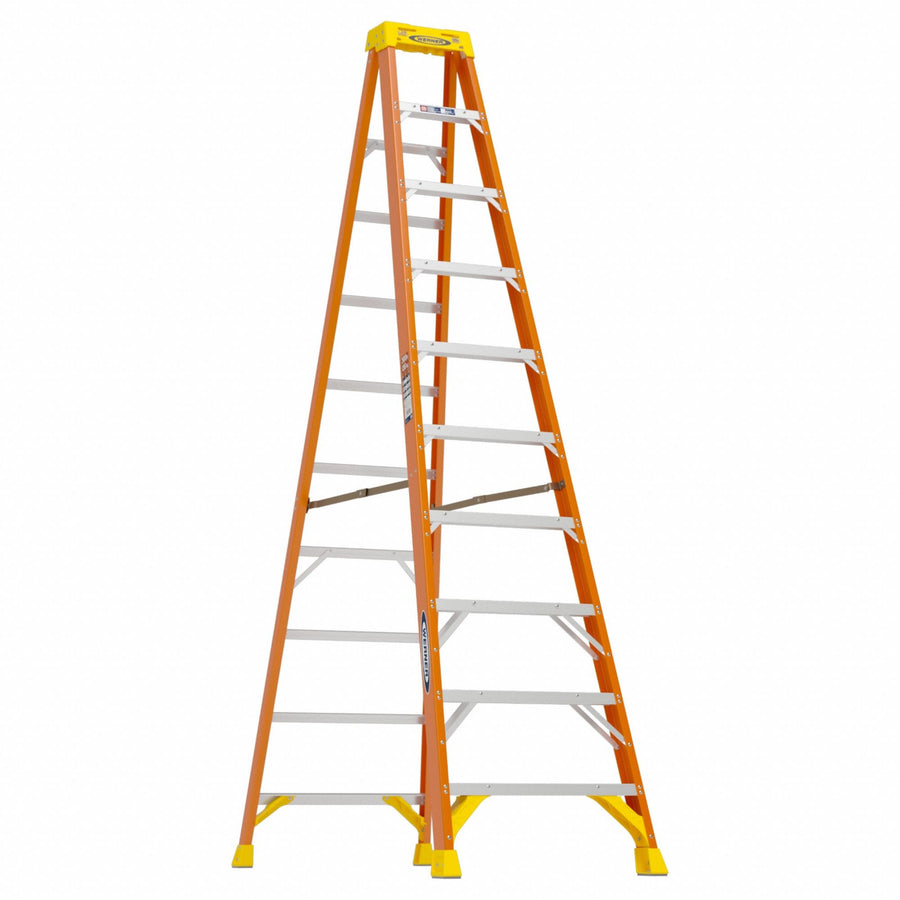 Stepladder Fiberglass 10 ft H 300 lb Cap
