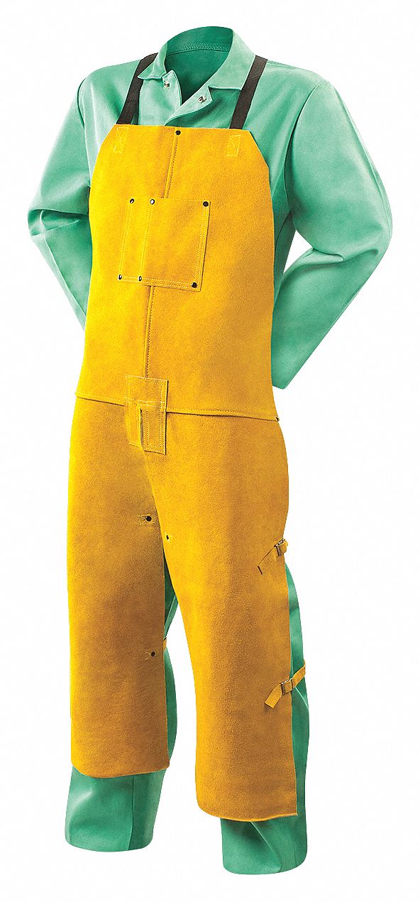 Cowhide Welding Split Leg Bib Apron 48