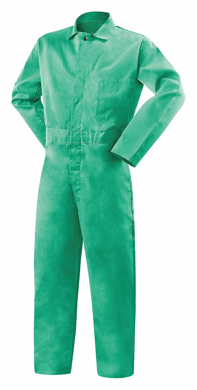 K7365 Cotton Coveralls Flame Resist Green XL