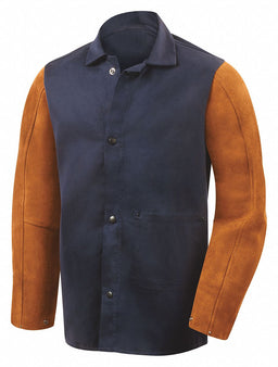 K7358 Leather Sleeves Jacket Flame Resist M