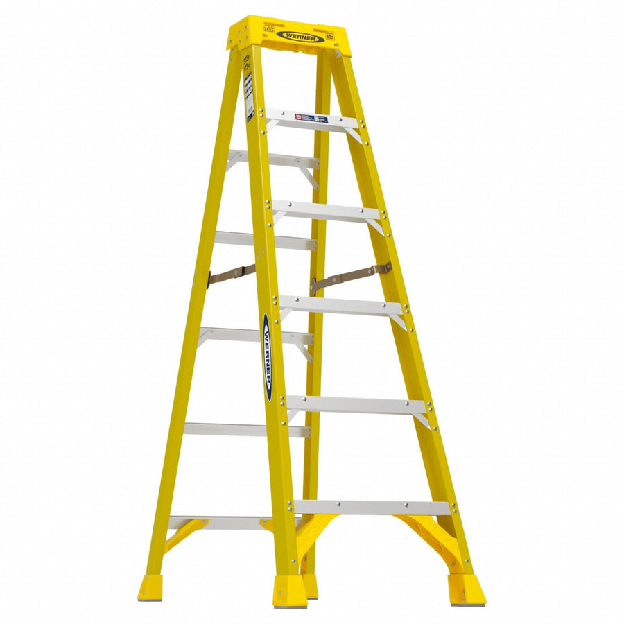 Stepladder Fiberglass 6 ft H 375 lb Cap