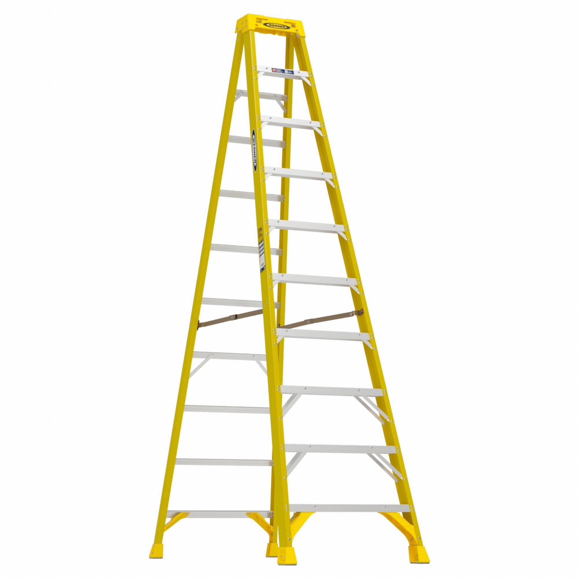 Stepladder Fiberglass 10 ft H 375 lb Cap