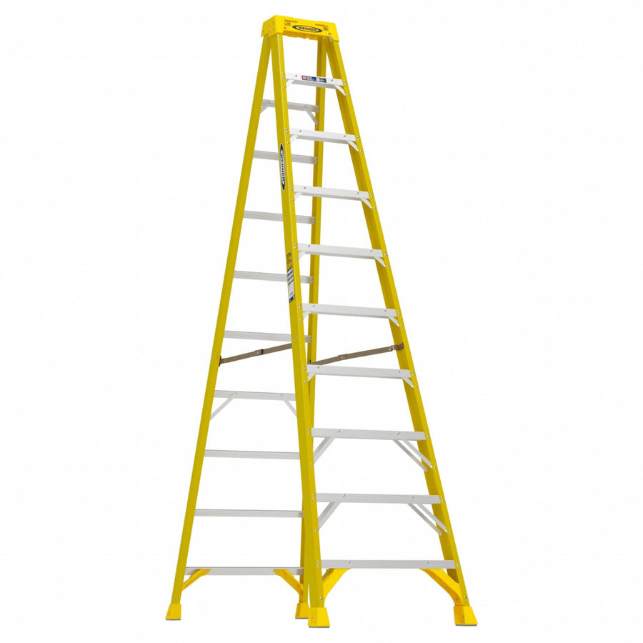Stepladder Fiberglass 10 ft H 375 lb Cap