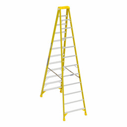Stepladder Fiberglass 12 ft H 375 lb Cap