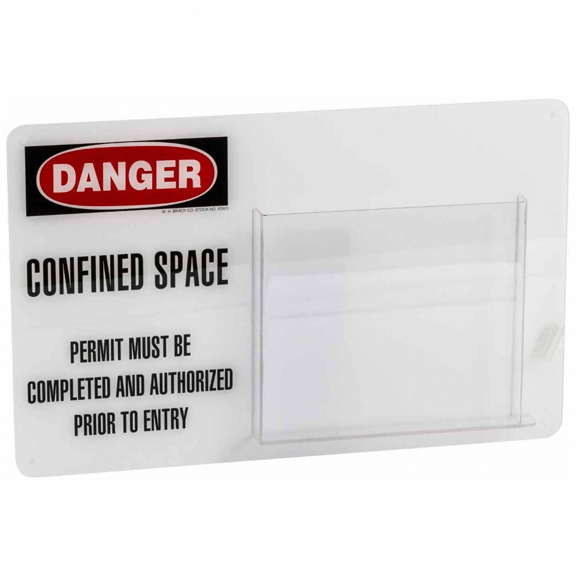 Tag Holder 12X19 Confined Space Permit