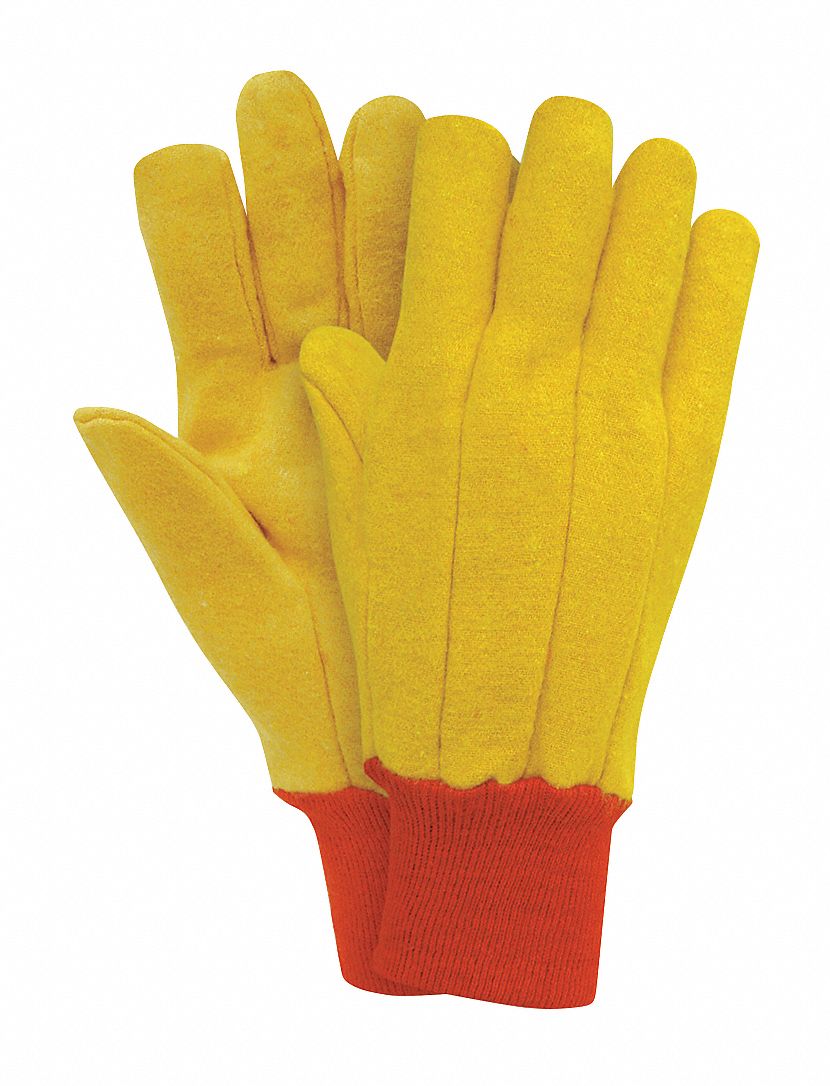 Canvas Gloves Yellow/Red L