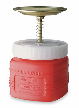 Plunger Can 1 qt. Polyethylene Red
