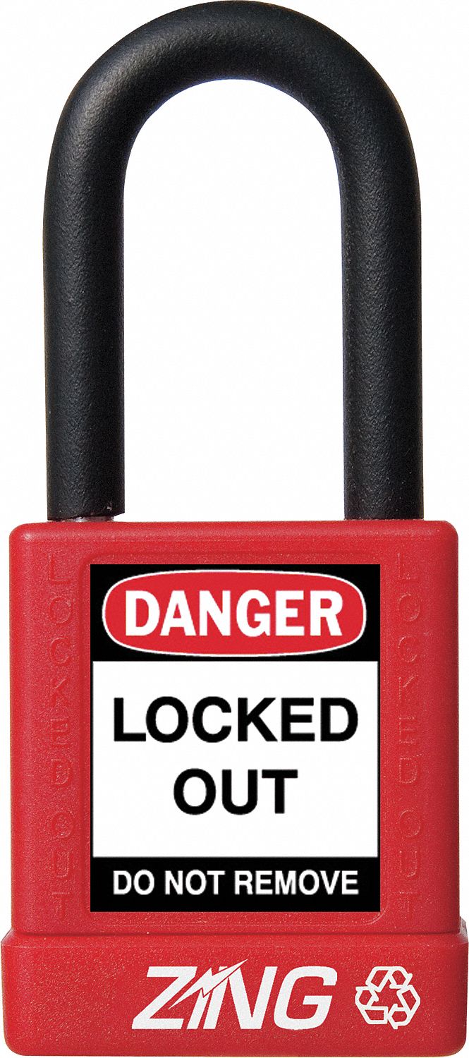 K7489 Lockout Padlock KA Red 1-3/4 H