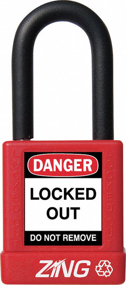 K7489 Lockout Padlock KA Red 1-3/4 H
