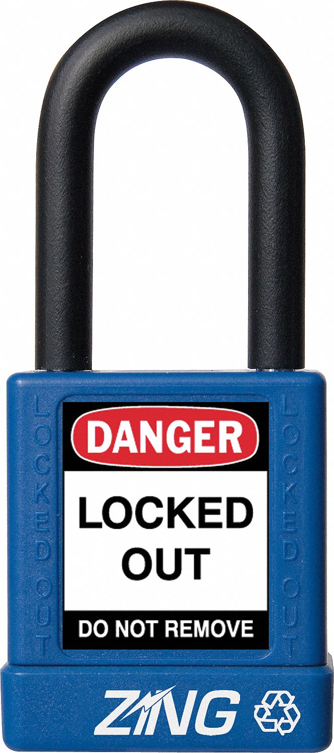 D8958 Lockout Padlock KD Blue 1-3/4 H