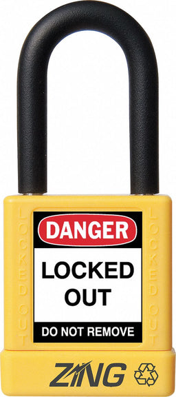 D8958 Lockout Padlock KD Yellow 1-3/4 H