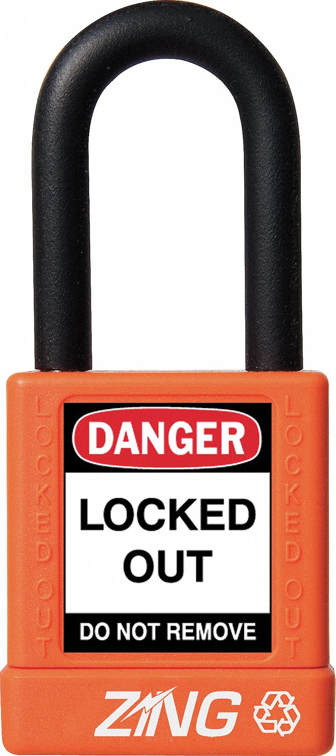 D8958 Lockout Padlock KD Orange 1-3/4 H