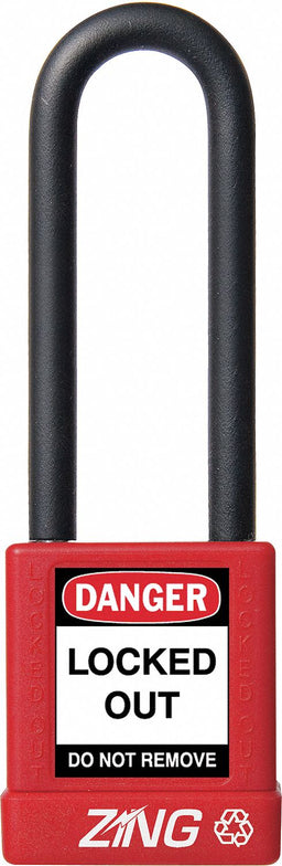 D8959 Lockout Padlock KD Red 1-3/4 H