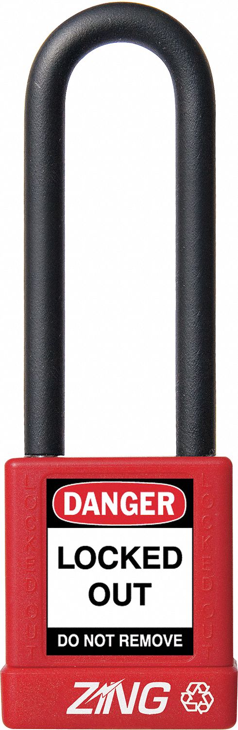 D8959 Lockout Padlock KD Red 1-3/4 H