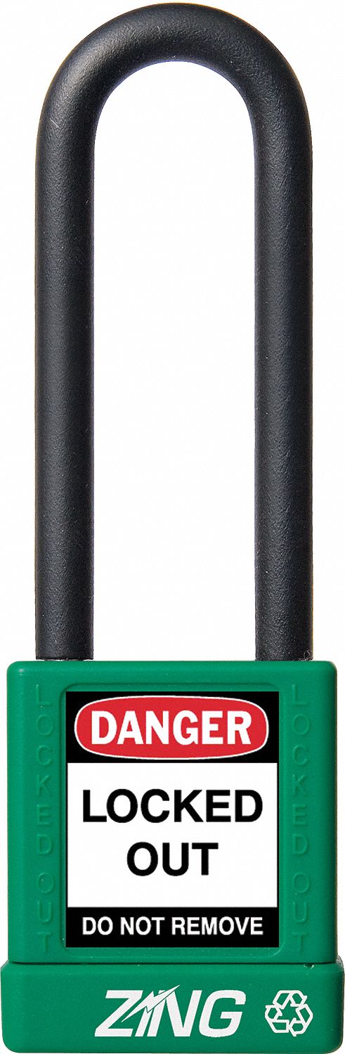 D8959 Lockout Padlock KD Green 1-3/4 H