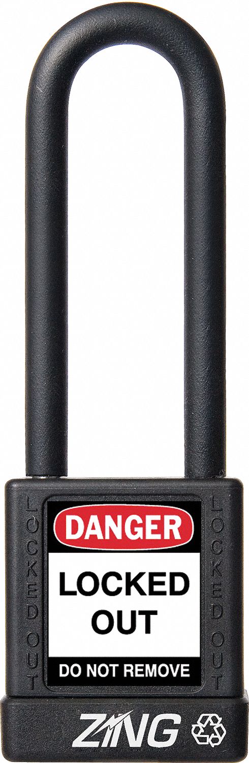 D8959 Lockout Padlock KD Black 1-3/4 H