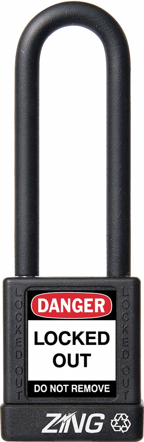 Lockout Padlock KA Black 1-3/4 H