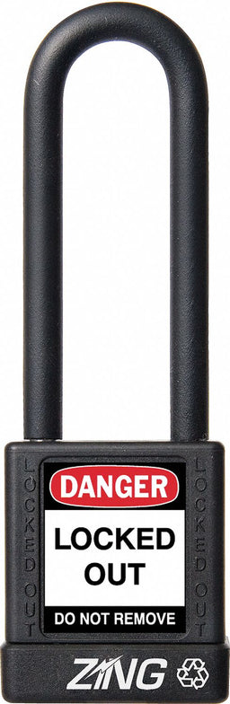 Lockout Padlock KA Black 1-3/4 H