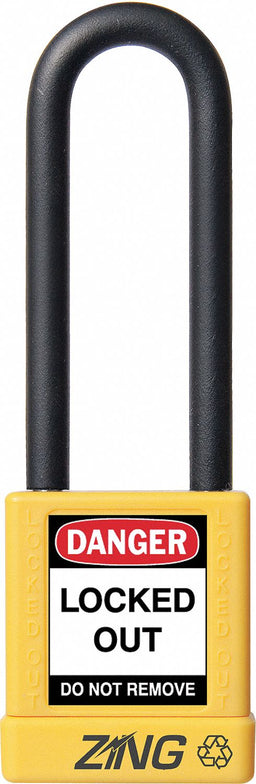 Lockout Padlock KA Yellow 1-3/4 H