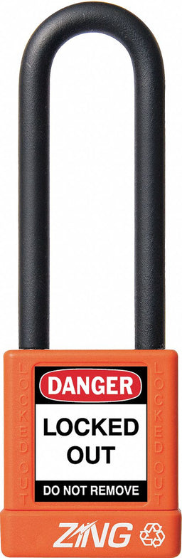 D8959 Lockout Padlock KD Orange 1-3/4 H