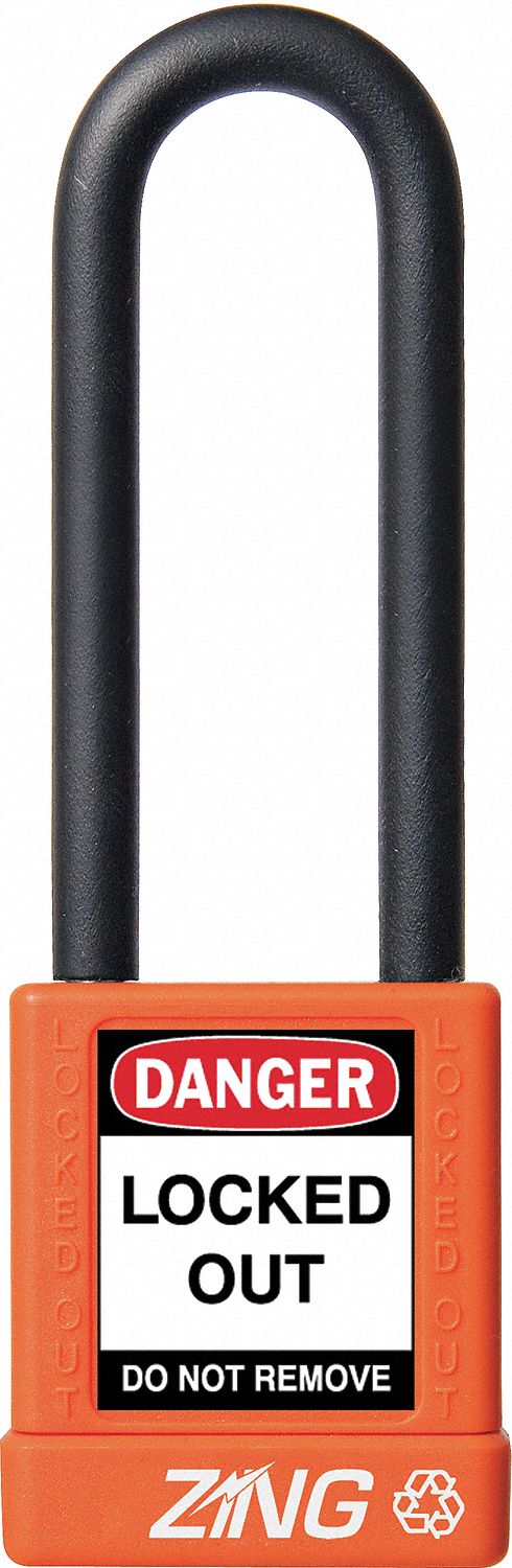 Lockout Padlock KA Orange 1-3/4 H
