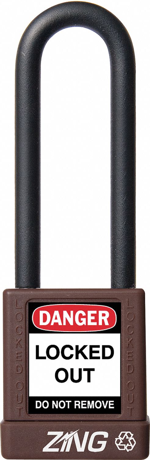 D8959 Lockout Padlock KD Brown 1-3/4 H