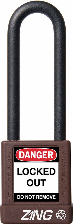 D8959 Lockout Padlock KD Brown 1-3/4 H