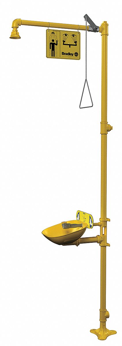 Drench Shower With Eyewash Plastic