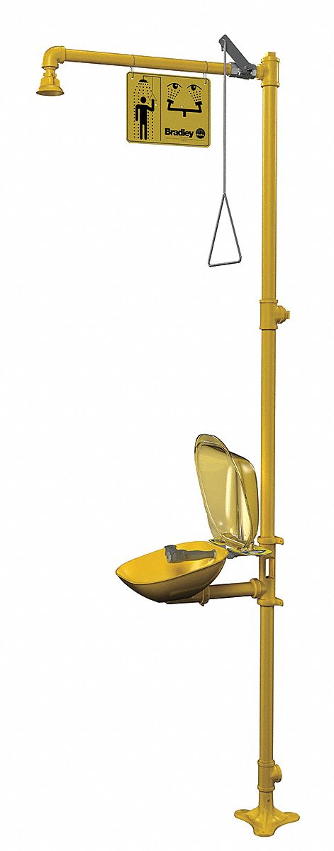 Drench Shower With Eyewash Yellow