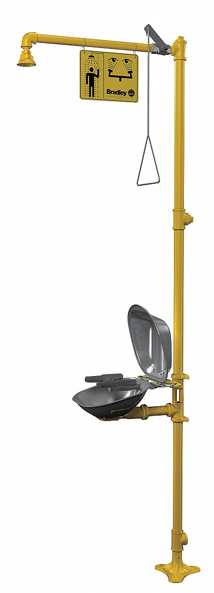 Drench Shower With Eyewash Yellow