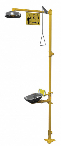 Drench Shower With Eyewash Yellow
